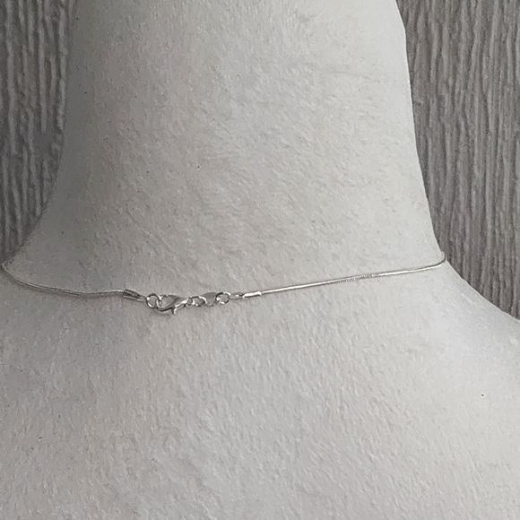 Sterling Silver Geniune Larimar Pendant Necklace - Picture 3 of 8